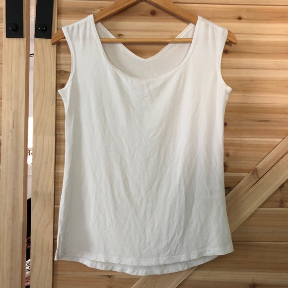 Salts & West Bamboo Cotton Reversible Tank S White - Picture 1 of 5